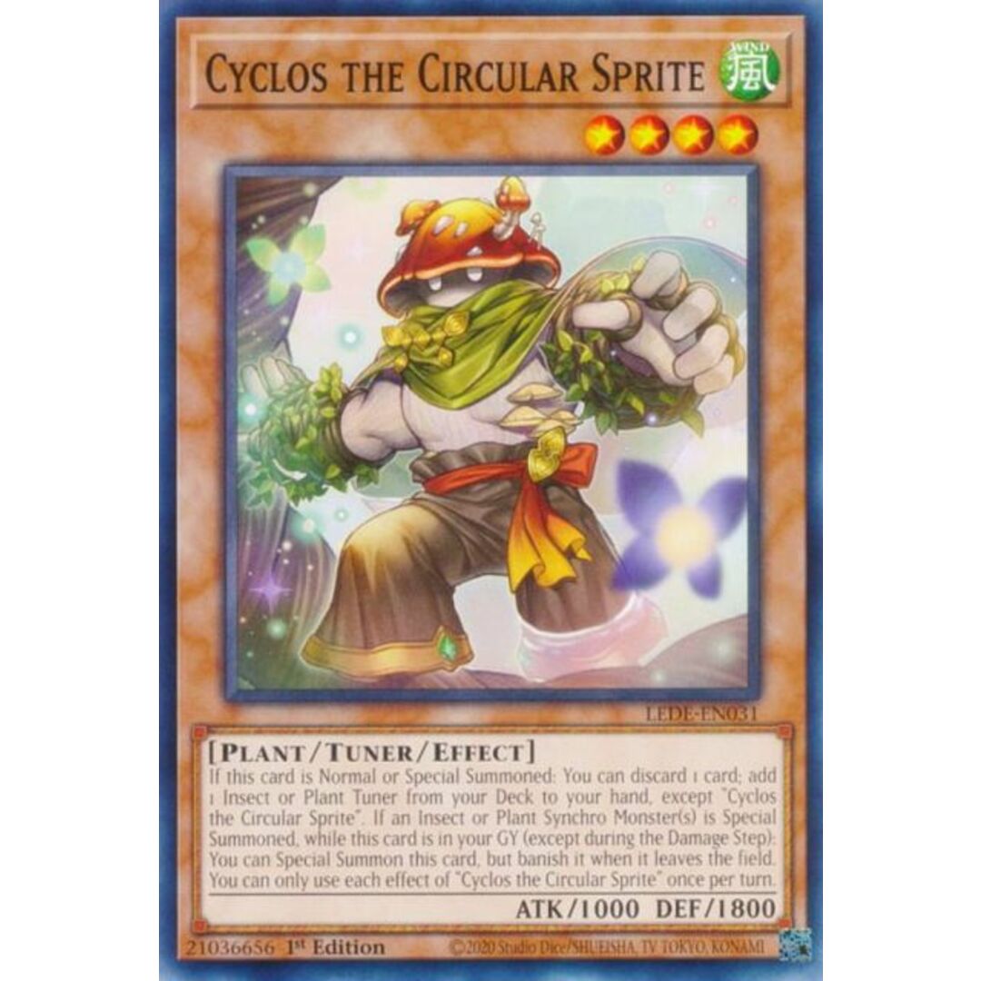 遊戯王 LEDE-EN031 円喚妖精キクロス Cyclos the Circular Sprite (英語版 1st Edition ノーマル) Legacy of Destruction エンタメ/ホビーのアニメグッズ(その他)の商品写真