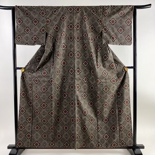 紬 身丈158.5cm 裄丈63.5cm 正絹 名品 【中古】(着物)