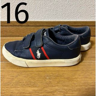 ラルフローレン(Ralph Lauren)のラルフローレン ネイビーキッズスニーカー 16cm(スニーカー)