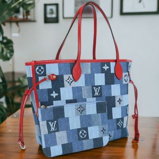 ルイヴィトン(LOUIS VUITTON)のルイヴィトン LOUIS VUITTON トートバッグ レディース M44981 スクエア パッチワーク ネヴァーフルMM(トートバッグ)