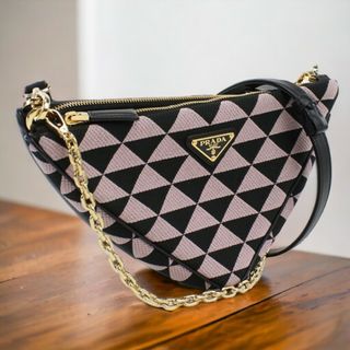 プラダ(PRADA)のプラダ PRADA ショルダー レディース 1BC176 2FPN プラダ シンボル レザー× ファブリック ミニバッグ(ショルダーバッグ)