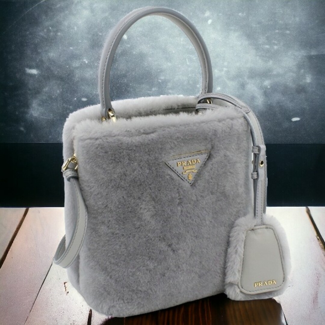 PRADA(プラダ)のプラダ PRADA ハンドバッグ レディース 1BA373 2ECY F0591 パニエ シアリング ミニバッグ レディースのバッグ(ハンドバッグ)の商品写真