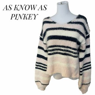 アズノウアズ(AS KNOW AS)のAS KNOW AS Pinkey レディース　ニット　セーター　ボーダー(ニット/セーター)