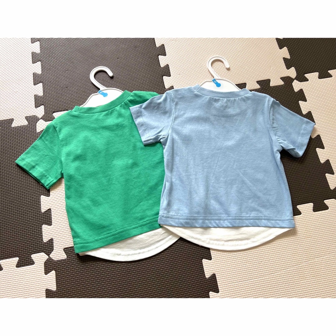 西松屋(ニシマツヤ)のKIDS #半袖 #80cm #新品 . キッズ/ベビー/マタニティのベビー服(~85cm)(Ｔシャツ)の商品写真