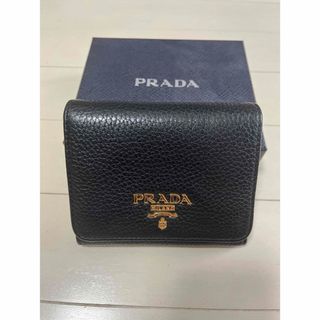 プラダ(PRADA)の【直営店購入】プラダ PRADA 三つ折り財布 レザー(長財布)