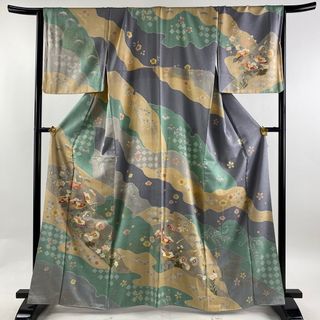 訪問着 身丈164cm 裄丈68cm 正絹 名品 【中古】(着物)