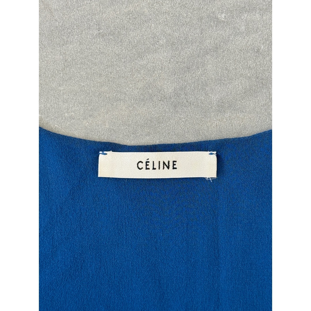 celine(セリーヌ)のセリーヌ コットン タンクトップ ブルー XS CELINE キャミソール レディースのトップス(タンクトップ)の商品写真