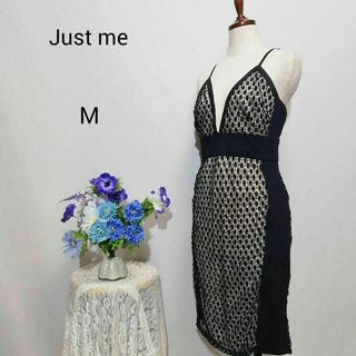 Just me 極上美品　ドレス　ワンピース　パーティー　Мサイズ　黒系色(ナイトドレス)