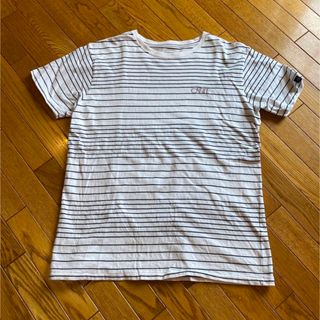 オニール(O'NEILL)のオニール  ボーダーTシャツ　白×黒　メンズL(Tシャツ/カットソー(半袖/袖なし))