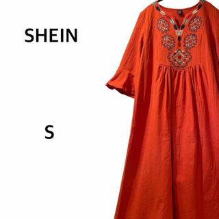 シーイン(SHEIN)の匿名配送 SHEIN ロングワンピース ゆったりサイズ レディース トップス(ロングワンピース/マキシワンピース)