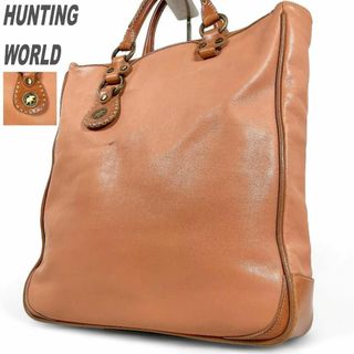 ハンティングワールド(HUNTING WORLD)の希少 ハンティングワールド トートバッグ 大きめ メンズ A4収納可 ベージュ(トートバッグ)