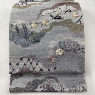 袋帯 美品 名品 お太鼓柄 正絹 【中古】(帯)