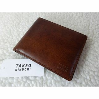 タケオキクチ(TAKEO KIKUCHI)の【新品/本物】TAKEO KIKUCHI（タケオキクチ）二つ折財布/茶(折り財布)