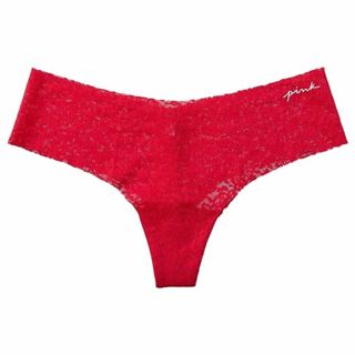 ヴィクトリアズシークレット(Victoria's Secret)のVICTORIA'S SECRET ノーショーレースソング Tバック S 赤(ショーツ)