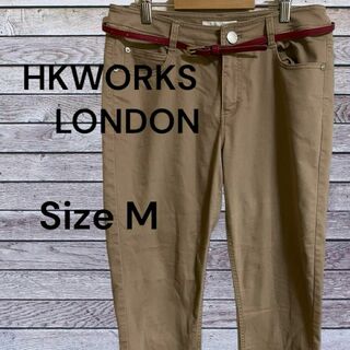 HKWORKS LONDON パンツ　ベルト付き　デニム　スキニー　カジュアル(カジュアルパンツ)