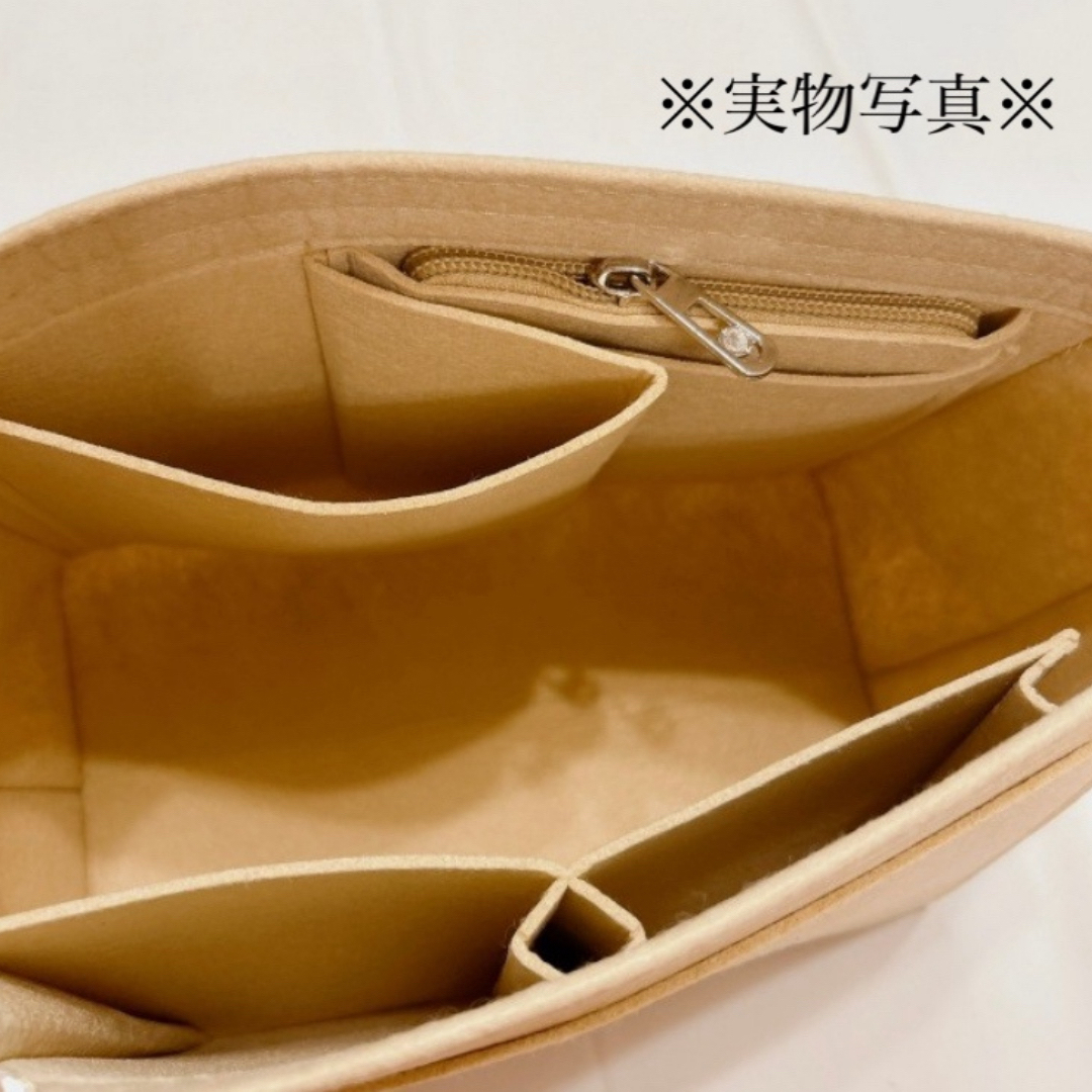 バッグインバッグ　インナーバッグ　整理　収納　軽量　スピード発送　ベージュ　S レディースのファッション小物(ポーチ)の商品写真