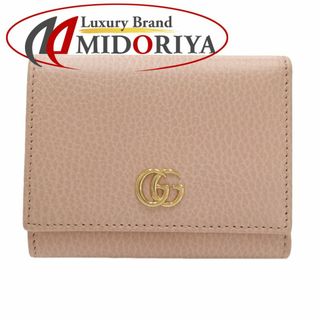 グッチ(Gucci)のGUCCI グッチ 三つ折り財布 Wホックウォレット 474746 プチマーモント レザー ピンク/180400【中古】(財布)