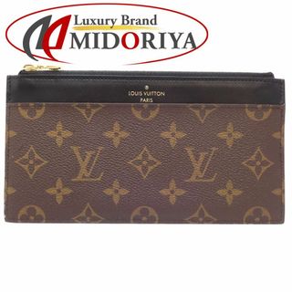 ルイヴィトン(LOUIS VUITTON)のLOUIS VUITTON ルイヴィトン モノグラム ポーチ スリムパース M80348 カウハイドレザー ブラウン/180406【中古】(ポーチ)