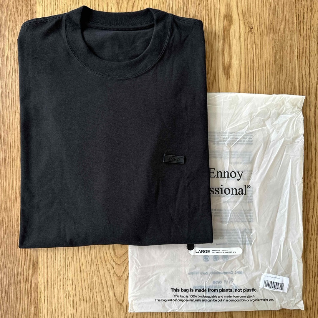 1枚 胸ロゴ ENNOY LS T 2PACK LARGE BLACK 1枚 胸ロゴ ENNOY LS T 2PACK LARGE BLACK