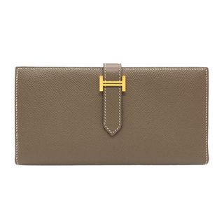 エルメス(Hermes)の　エルメス HERMES べアンスフレ C刻 エトゥープ　GD金具 エプソン レディース 長財布(財布)