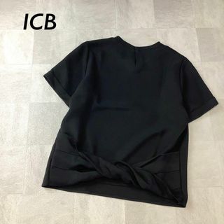 ICB バック デザイン 半袖 カットソー ブラック