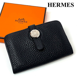 エルメス(Hermes)のエルメス　ドゴン　キーチェーン付コインケース　カードケース　ブラック　美品(コインケース)
