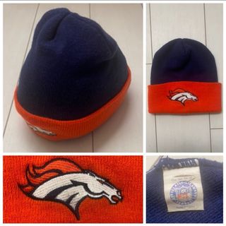 ヴィンテージ(VINTAGE)の美品 90s NFL VINTAGE ビンテージ ブルー ニット帽 ビーニー (ニット帽/ビーニー)