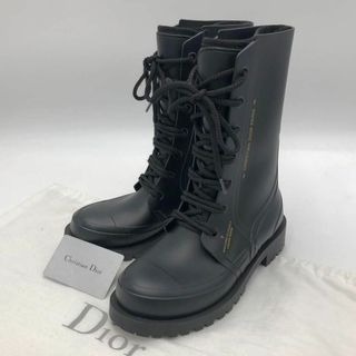 クリスチャンディオール(Christian Dior)の［美品］ディオール　ビー　レインブーツ　長靴　ブラック　23.5cm(レインブーツ/長靴)