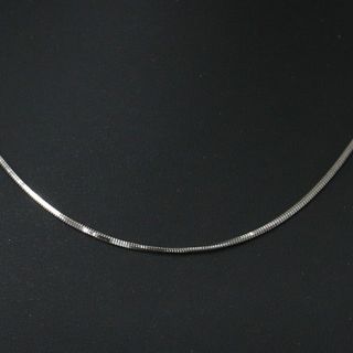 美品 NO BRAND JEWELRY ノーブランド ジュエリー ネックレス シルバー ホワイトゴールド K18WG 750WG スネークチェーン フリーアジャスター アクセサリー【レディース】【中古】(ネックレス)