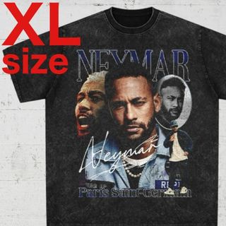 Neymar　ネイマール　サッカーT 半袖　Tシャツ　ブラック　XLサイズ(Tシャツ/カットソー(半袖/袖なし))