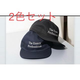 2色セット ennoy cotton cap black ＆ navy エンノイ(キャップ)