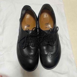 BIRKENSTOCK ビルケンシュトック  レースアップシューズ　靴　ブラック(ローファー/革靴)