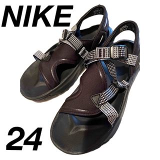 ナイキ(NIKE)の新品24cm NIKEサンダル　男女兼用 ブラック(サンダル)