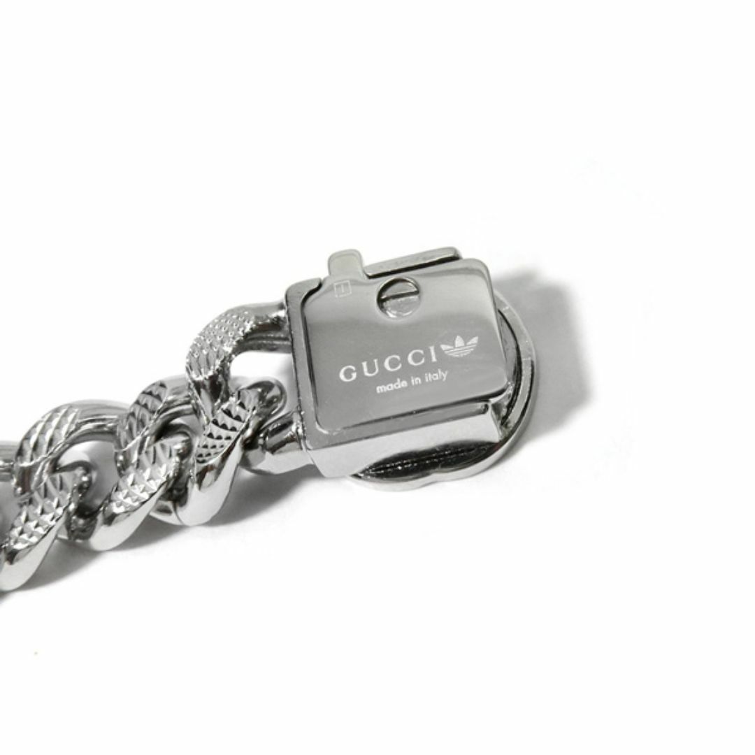 Gucci(グッチ)の極美品 GUCCI×adidas グッチ × アディダス トレフォイル GG インターロッキング ゴルメット チェーン ネックレス ペンダント 46445 メンズのアクセサリー(ネックレス)の商品写真