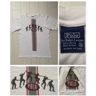 ポロラルフローレン(POLO RALPH LAUREN)の美品 希少 90s POLOラルフローレン SKATE スケート Tシャツ XL(Tシャツ/カットソー(半袖/袖なし))