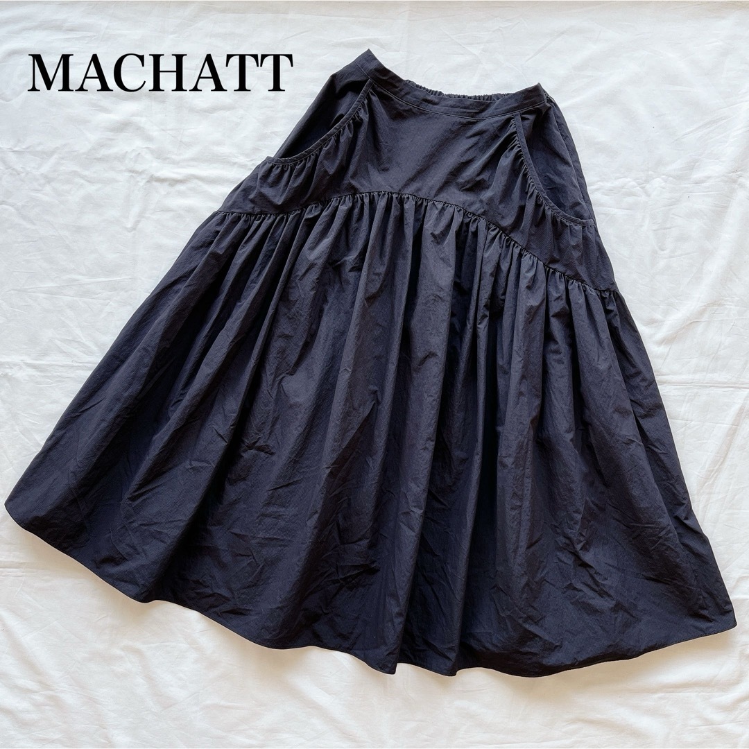 MACHATT マチャット リップストップ ロングスカート 黒 ブラック MACHATT マチャット リップストップ ロングスカート 黒 ブラック