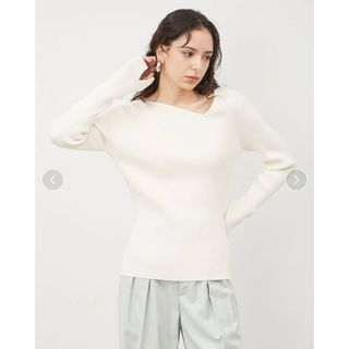 Mila Owen アシメネックオーガニックリブニットトップス IVR ほぼ新品