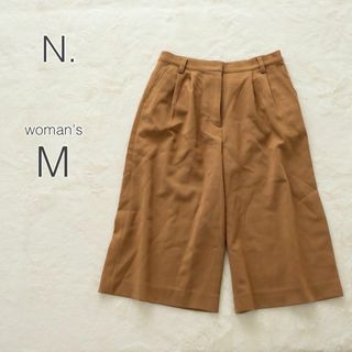 【N.】エヌドット ハーフパンツ ブラウン【M】美品 美脚 上品(キュロット)