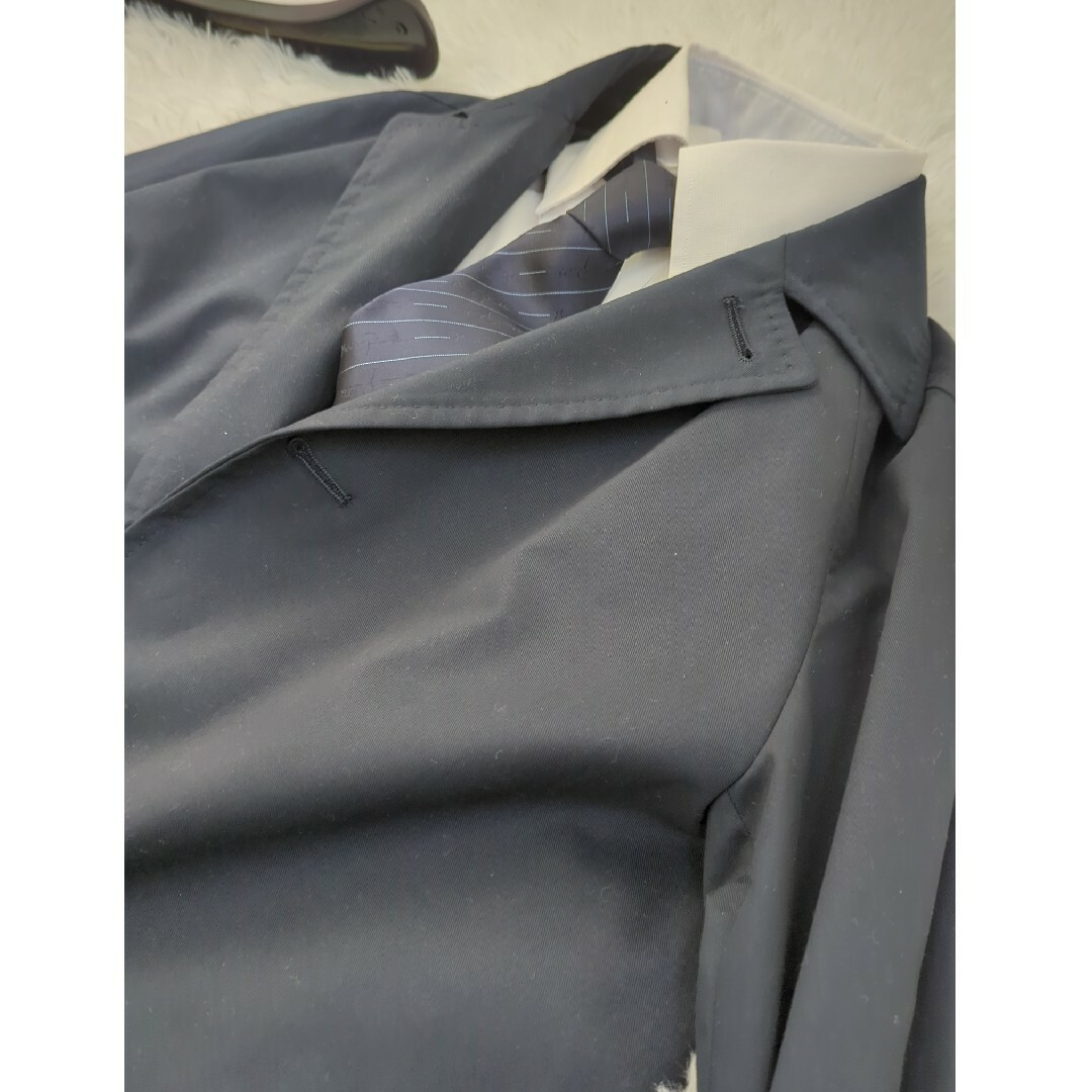 SalondeGW RINGJACKT　ベルト　スプリングコート　チェスター　紺 メンズのジャケット/アウター(チェスターコート)の商品写真