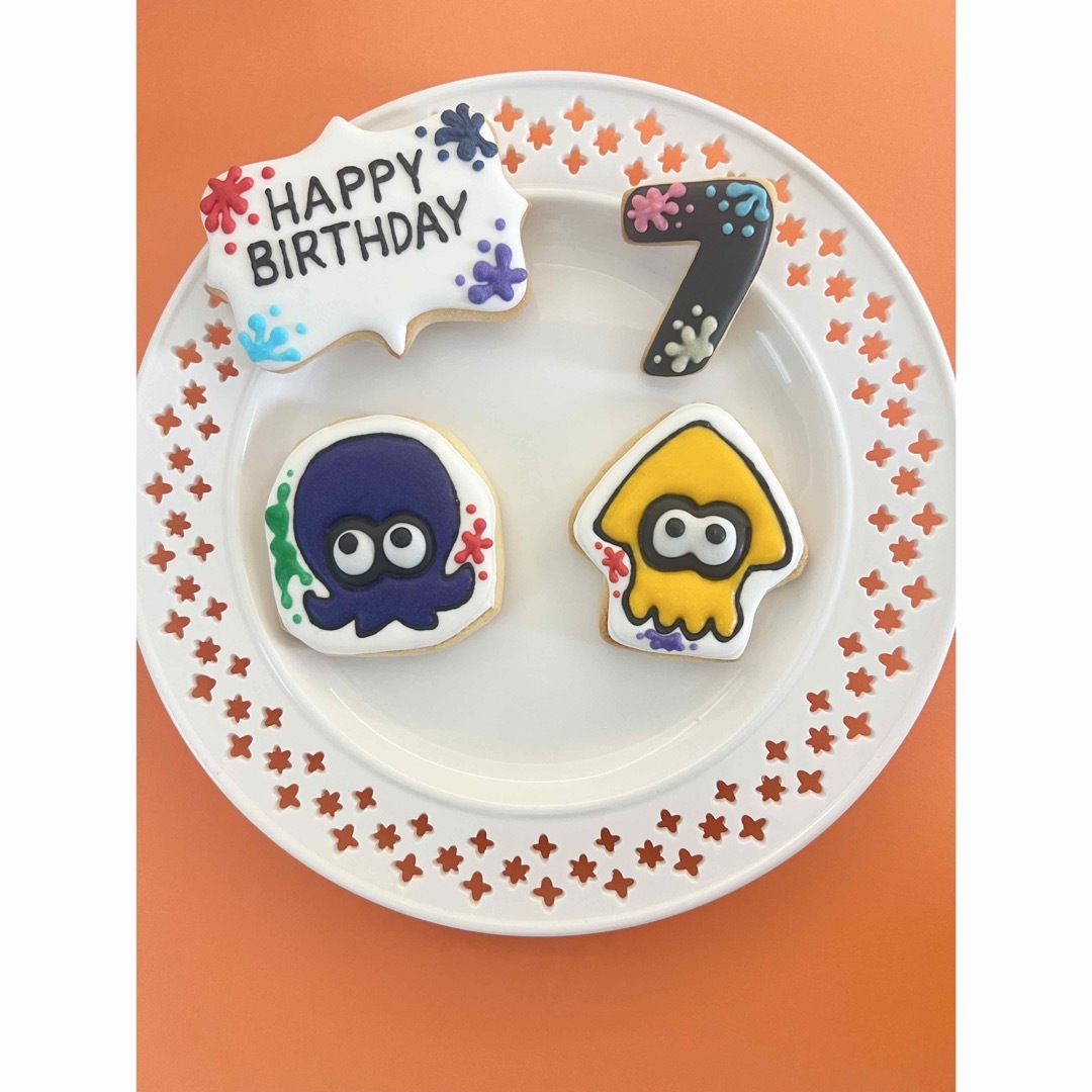 スプラトゥーン アイシングクッキー 食品/飲料/酒の食品(菓子/デザート)の商品写真