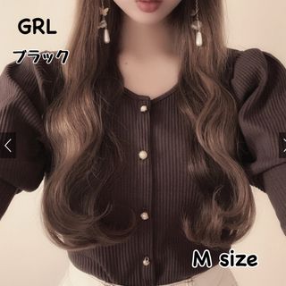 グレイル(GRL)のGAL 2way リブトップス　ブラック(Tシャツ/カットソー(半袖/袖なし))