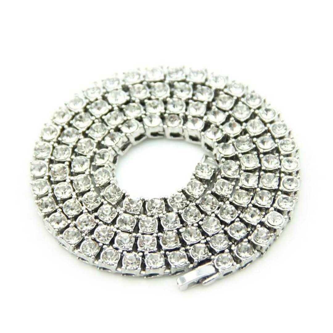 シルバー 50cm ジルコニアネックレス 銀ネックレス メンズのアクセサリー(ネックレス)の商品写真