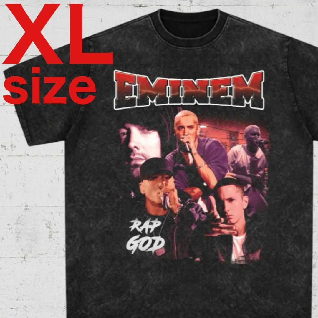 エミネム　EMINEM　RAP GOD　ヴィンテージ加工　半袖　Tシャツ　XL メンズのトップス(Tシャツ/カットソー(半袖/袖なし))の商品写真