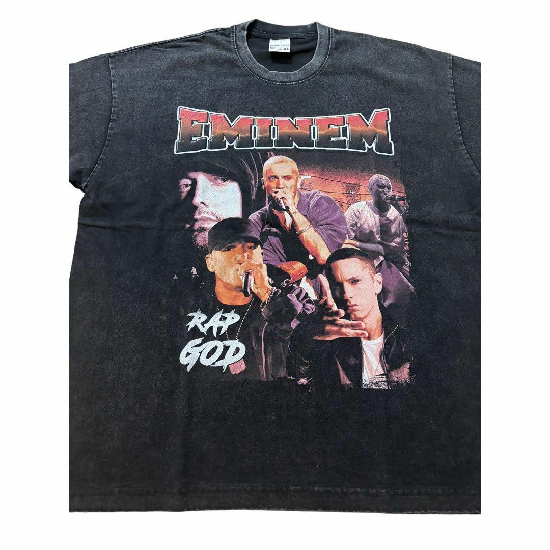 エミネム　EMINEM　RAP GOD　ヴィンテージ加工　半袖　Tシャツ　XL メンズのトップス(Tシャツ/カットソー(半袖/袖なし))の商品写真