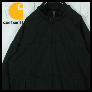 カーハート(carhartt)の【希少】カーハート スイングトップ ブルゾン 黒 L 刺繍ロゴ フルジップ(ブルゾン)