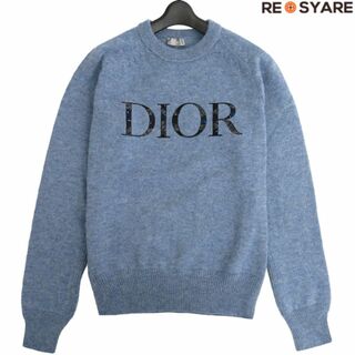 ディオールオム(DIOR HOMME)の新品同様 Dior × Peter Doig ディオールオム × ピータードイグ 2021AW 143M657AT296 ロゴ ニット クルーネック セーター トップス 46482(ニット/セーター)