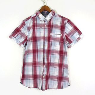 トミーヒルフィガー(TOMMY HILFIGER)のトミーヒルフィガー BROOKLYN LINE シャツ チェック ロゴ 半袖 M(シャツ)