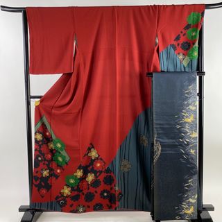 訪問着 身丈160cm 裄丈67cm 正絹 秀品 【中古】(着物)