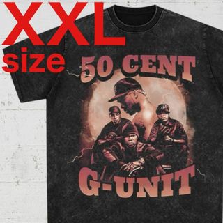 【激レア】50セント　50Cent　RAP　半袖　Tシャツ　XXL　ブラック(Tシャツ/カットソー(半袖/袖なし))