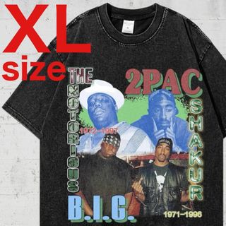 【激レア】Biggie　ビギー　2PAC　TUPAC　Tシャツ　ブラック　XL(Tシャツ/カットソー(半袖/袖なし))